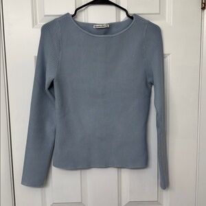 Light Blue Ribbed Long Sleeve. Never worn